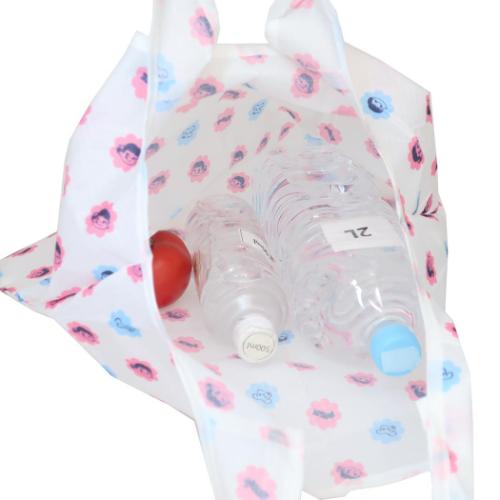 不二家のペコちゃん エコバッグ 折りたたみショッピングバッグ レッド キャラクター グッズ メール便可