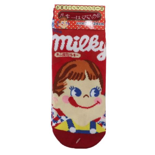 不二家のペコちゃん 女性用靴下 ソックス レディース ミルキー キャラクター グッズ メール便可