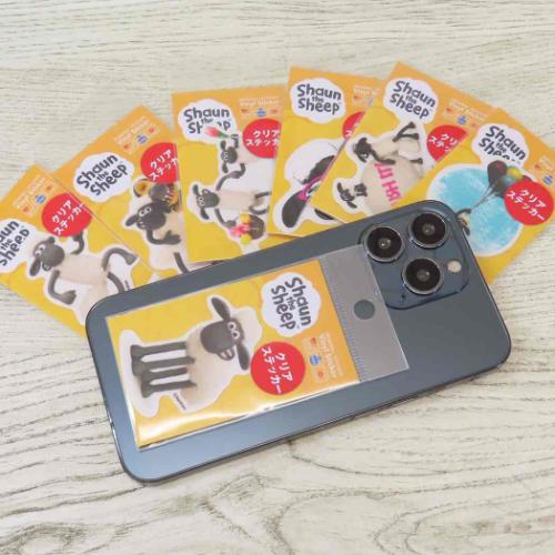 ひつじのショーン ダイカットシール 透明ミニステッカー サングラス キャラクター グッズ メール便可