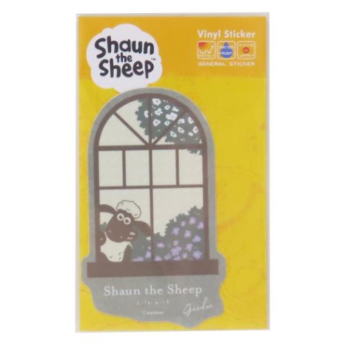 ひつじのショーン ダイカットシール ダイカットステッカー 窓からひょっこり キャラクター グッズ メール便可