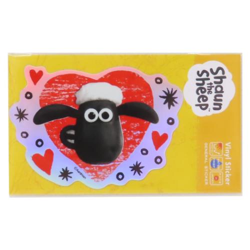 ひつじのショーン ダイカットシール ホログラムステッカー ハート キャラクター グッズ メール便可