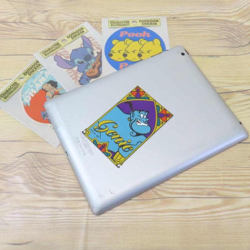 アラジン シール アウトドアステッカー ジーニー スマイル ディズニー キャラクター グッズ メール便可