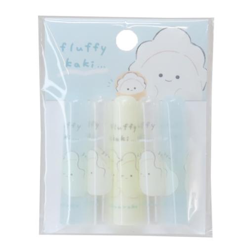 むにむにかきちゃん 鉛筆キャップ えんぴつカバー5本セット フラッフィーカキ かわいい グッズ メール便可