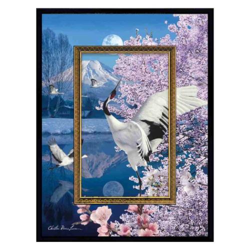 クリスチャン リース ラッセン 風景画 ビッグアート Sサイズ マウント フジ マリンアート インテリア 取寄品