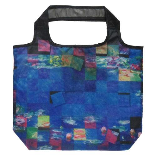 モネ ショッピングバッグ 名画モザイクアートシリーズ エコバッグ Ｍサイズ 睡蓮 お買い物かばん ギフト グッズ 取寄品