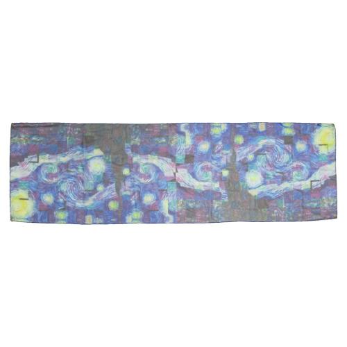 ゴッホ マフラー 名画モザイクアートシリーズ ストール 星月夜 防寒 ギフト グッズ 取寄品