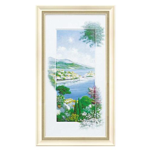 ピーター モッツ 風景画 額付きポスター ア ビュー オーバー ザ ベイ ギフト インテリア 取寄品