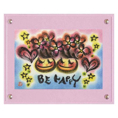 わだの めぐみ ポップアート Art Frames BE HAPPY ギフト インテリア 取寄品