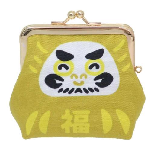 コインケース だるまころん大がま キイロ がま口ポーチ グッズ