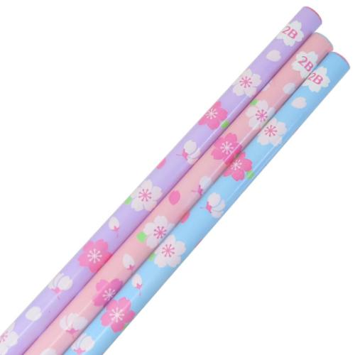 えんぴつ 2B鉛筆3本セット 桜A 新入学 かわいい グッズ メール便可