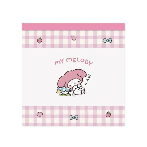 マイメロディ メモ帳 スクエアメモ ゆるっとシンプル サンリオ キャラクター グッズ メール便可