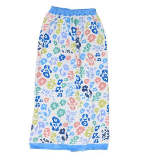 サンハート ラップタオル 100丈マキタオル 100cm丈巻き巻きタオル フルーティーブルー キッズ 大人 グッズ