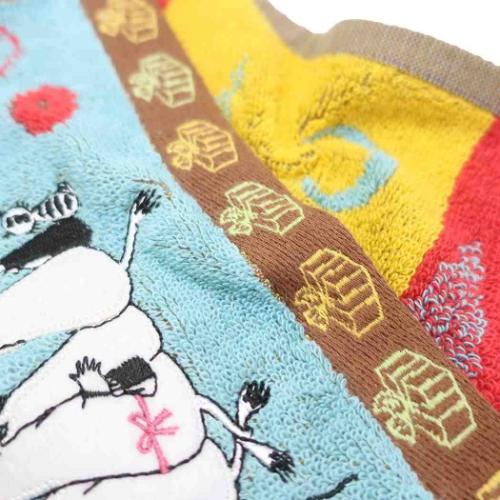 ムーミン ミニタオル ジャガードハンカチタオル オーガニックコットン みんなでおでかけ 北欧 キャラクター グッズ メール便可