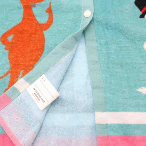 ムーミン ラップタオル 80丈マキタオル 80cm丈巻き巻きタオル みんなでならんで 北欧 キャラクター グッズ