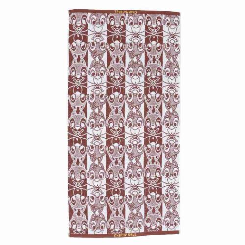 チップ&デール バスタオル ジャガード ビッグタオル チップ&デールフェイス ディズニー キャラクター グッズ