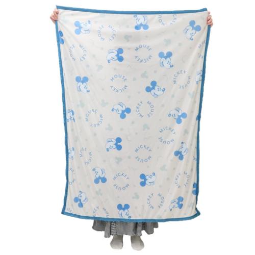 ミッキーマウス 冷感ケット ひんやりハーフブランケット ラウンドロゴ ディズニー キャラクター グッズ