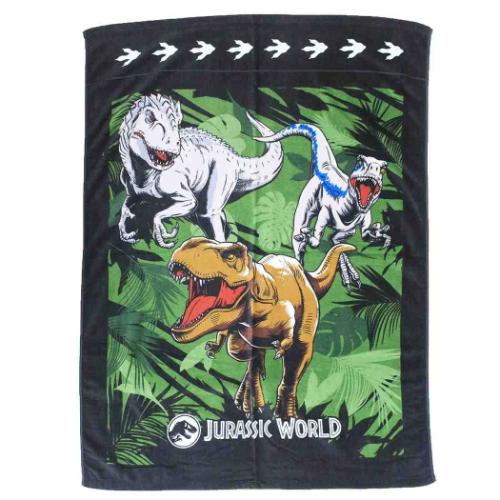 ジュラシックワールド キッズタオルケット お昼寝ケット ワイルドジャングル 恐竜 映画キャラクター グッズ
