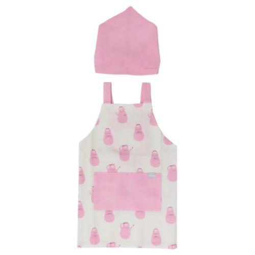 バーバパパ エプロンセット キッズエプロン＆三角巾 Mサイズ BARBAPAPA キャラクター グッズ メール便可