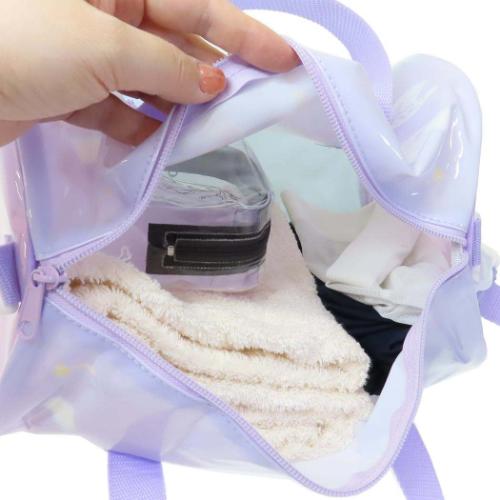 シナモロール プールバッグ ロールボストン パープル サンリオ キャラクター グッズ