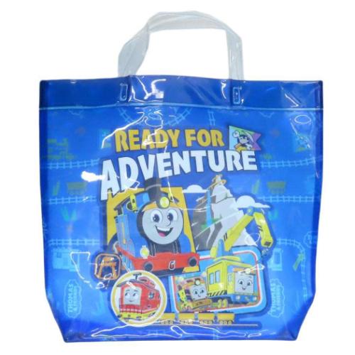 きかんしゃトーマス プールバッグ ビニール角型トートバッグ ブルー キャラクター グッズ メール便可