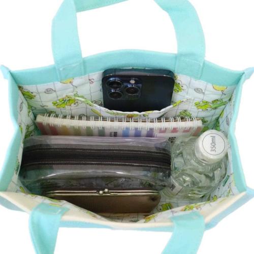 けろけろけろっぴxかえるのピクルス ミニバッグ マチ付きミニトート キャラクター グッズ メール便可