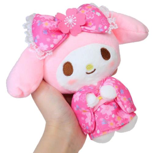 マイメロディ エコバッグ ぬいぐるみエコバッグ 桜着物 サンリオ キャラクター グッズ