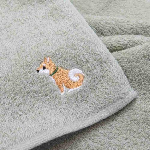 いろはにほへと ミニタオル プチタオル 柴犬 犬 かわいい グッズ メール便可