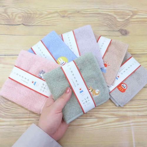 いろはにほへと ミニタオル プチタオル 柴犬 犬 かわいい グッズ メール便可