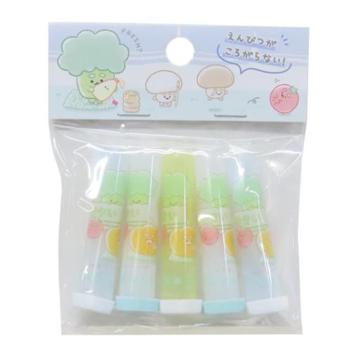 やさじーず 鉛筆キャップ リング付き鉛筆キャップ えんぴつカバー5本セット 新学期準備文具 グッズ メール便可