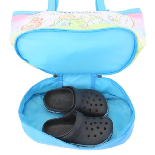 すみっコぐらし プールバッグ ポケット付きビニールトート 2層式 サンエックス キャラクター グッズ
