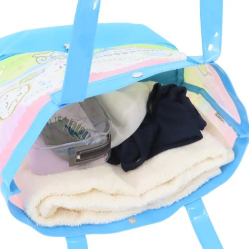 すみっコぐらし プールバッグ ポケット付きビニールトート 2層式 サンエックス キャラクター グッズ