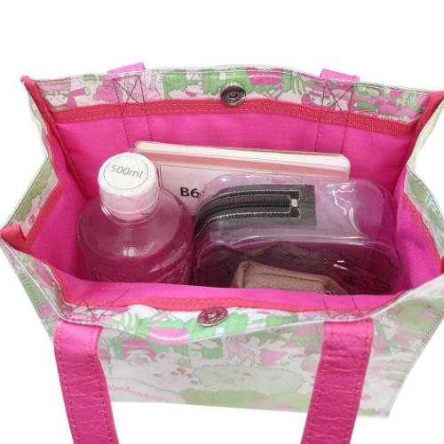 サンリオキャラクターズ トートバッグ プリントトートバッグ ラッピングマゼンタ サンリオ キャラクター グッズ