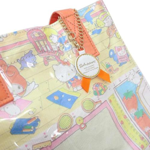 サンリオキャラクターズ トートバッグ プリントトートバッグ ラッピングオレンジ サンリオ キャラクター グッズ