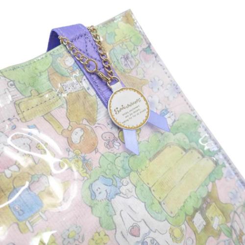 サンリオキャラクターズ トートバッグ プリントトートバッグ ラッピングパープル サンリオ キャラクター グッズ