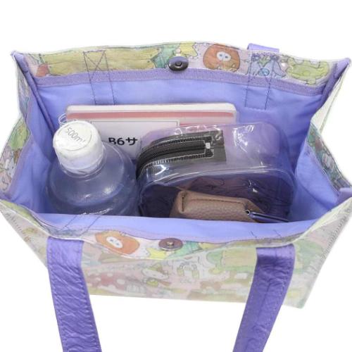 サンリオキャラクターズ トートバッグ プリントトートバッグ ラッピングパープル サンリオ キャラクター グッズ