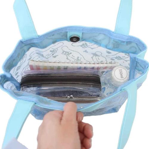 シナモロール ミニバッグ チュールフロッキーミニトート サンリオ キャラクター グッズ メール便可