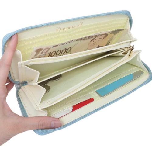 シナモロール レディース長財布 ラウンド束入 ラウンドファスナーロングウォレット サンリオ キャラクター グッズ