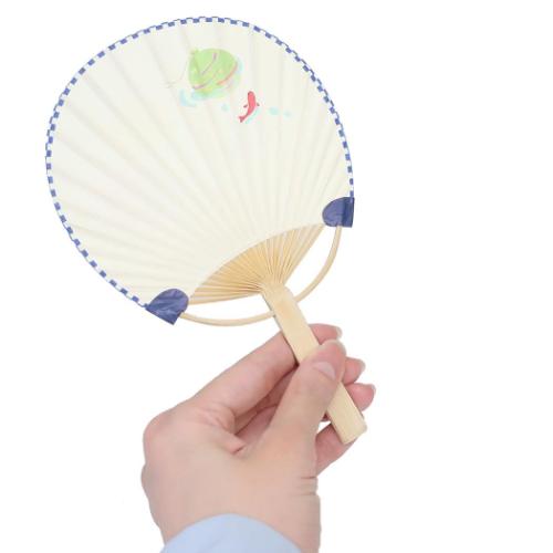 藤並うずら グリーティングカード 竹うちわ 金魚とヨーヨー かわいい グッズ メール便可