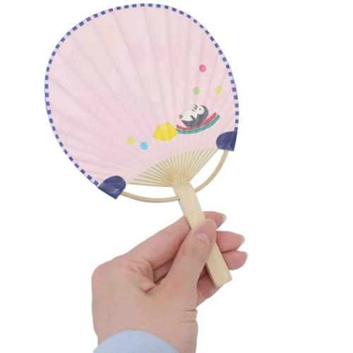 藤並うずら グリーティングカード 竹うちわ フルーツ かわいい グッズ メール便可