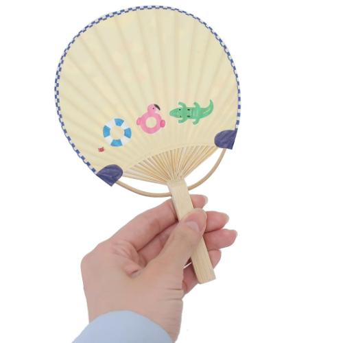 藤並うずら グリーティングカード 竹うちわ 浮き輪 かわいい グッズ メール便可