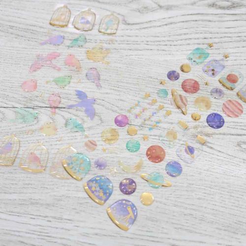 シールシート ドロップシール 鳥 かわいい グッズ メール便可