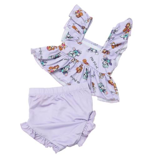 パウパトロール 水着 女児セパレート水着 ラベンダー アニメキャラクター グッズ メール便可