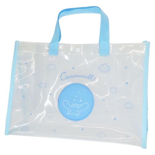 シナモロール プールバッグ PVCバッグ サックス サンリオ キャラクター グッズ