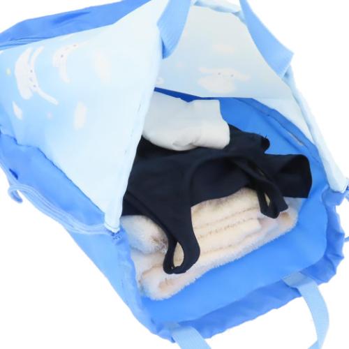 シナモロール プールバッグ 2層ナップサック サックス サンリオ キャラクター グッズ