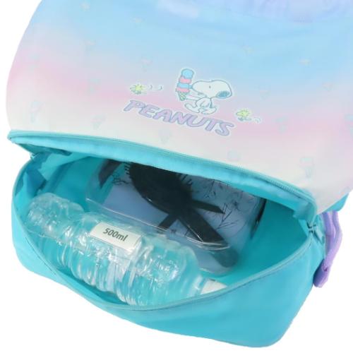 スヌーピー プールバッグ 2層ナップサック ミント ピーナッツ キャラクター グッズ