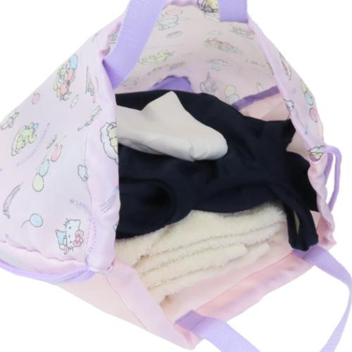 サンリオキャラクターズ プールバッグ 2層ナップサック ピンク サンリオ キャラクター グッズ