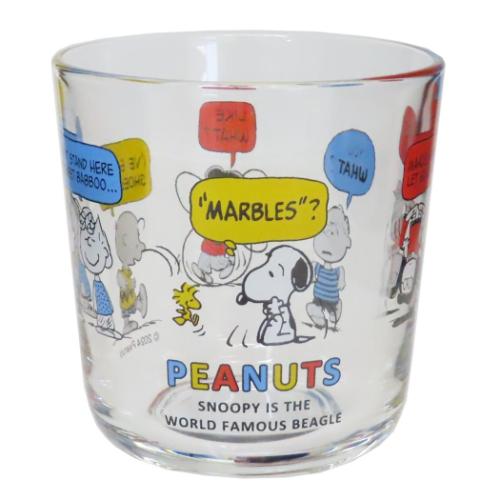 スヌーピー ガラスコップ レトロカラーワイドタンブラー トーク ピーナッツ キャラクター グッズ