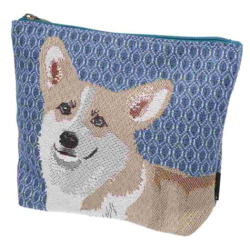 ワンダフルピース コスメポーチ ゴブラン織りポーチ ライフ コーギー いぬ かわいい グッズ メール便可