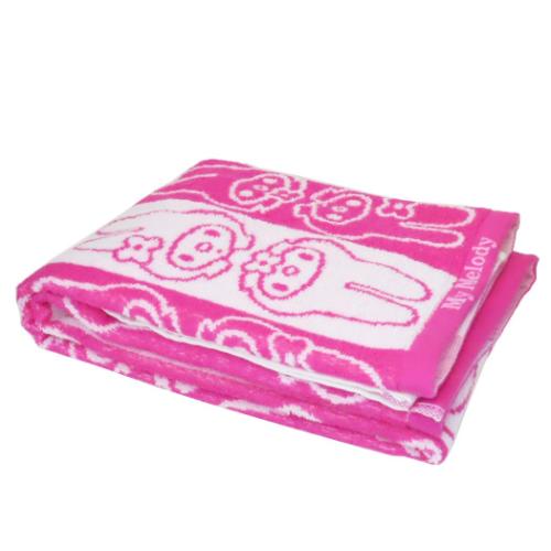 マイメロディ バスタオル ジャガード ビッグタオル マイメロちゃんフェイス サンリオ キャラクター グッズ