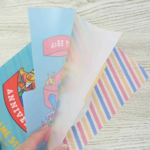 セサミストリート ポケットファイル 2ポケットクリアファイル A5 55th ブルー キャラクター グッズ メール便可